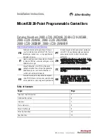 Preview for 1 page of Allen-Bradley Micro820 Installation Instructions Manual