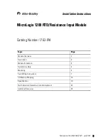 Preview for 1 page of Allen-Bradley MicroLogix 1200 RTD/Resistance Installation Instructions Manual