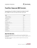 Preview for 1 page of Allen-Bradley PanelView C1000 Installation Instructions Manual