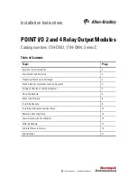 Allen-Bradley POINT I/O series Installation Instructions Manual preview