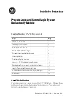 Allen-Bradley ProcessLogix 1757-SRM Installation Instructions Manual preview