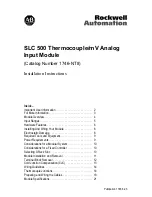 Preview for 1 page of Allen-Bradley SLC 500 1746-NT8 Installation Instructions Manual