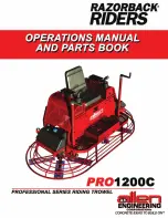 Preview for 1 page of Allen Engineering Corporation RAZORBACK RIDERS PRO1200C Operations Manual And Parts Book