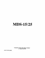 Предварительный просмотр 1 страницы Allen Organ Company MDS-15 User Manual