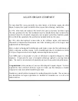 Предварительный просмотр 2 страницы Allen Organ Company MDS-26 Owner'S Manual