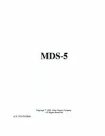 Предварительный просмотр 1 страницы Allen Organ Company MDS-5 Owner'S Manual