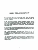 Предварительный просмотр 5 страницы Allen Organ Company MDS-5X Manual