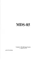 Allen Organ Company MDS-85 Owner'S Manual предпросмотр