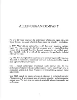 Preview for 5 page of Allen Organ Company MDS-85 Owner'S Manual