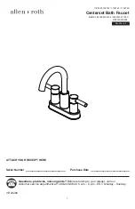 Предварительный просмотр 1 страницы Allen + Roth 0702752 Manual