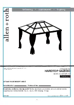 Предварительный просмотр 1 страницы Allen + Roth L-GZ604PCO-F 0697455 Assembly Instructions Manual