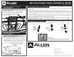 Preview for 8 page of Allen Sports 103DN Instructions Manual