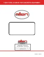 Preview for 114 page of allen 060800 Operations & Parts Manual