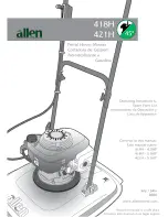 Preview for 1 page of allen 418H Operating Instructions & Spare Parts