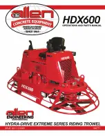 allen HDX600 Operation And Parts Manual preview