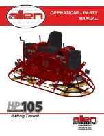 Preview for 1 page of allen HP105 Operations & Parts Manual