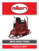 Предварительный просмотр 1 страницы allen MP245 Operations & Parts Manual