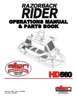 allen RAZORBACK RIDER HD560 Operations Manual And Parts Book preview