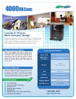 Preview for 1 page of AllerAir 4000 DX Exec Technical Specifications