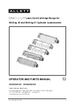 Предварительный просмотр 1 страницы Allett Stirling 43 10-blade mowing cartridge Operator And Parts Manual