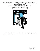 Preview for 1 page of Alliance Laundry Systems 505828 Installation And Operation Instructions Manual