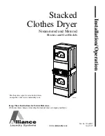 Alliance Laundry Systems 512685R2 Installation & Operation Manual предпросмотр