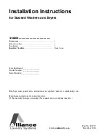 Alliance Laundry Systems 802715 Installation Instructions Manual preview