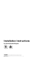 Предварительный просмотр 1 страницы Alliance Laundry Systems ADG41F1 Installation Instructions Manual