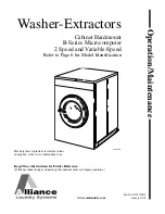 Alliance Laundry Systems CHM160C Operation & Maintenance Manual preview