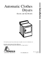 Preview for 1 page of Alliance Laundry Systems D715I Installation Manual