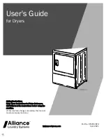 Предварительный просмотр 1 страницы Alliance Laundry Systems DR3003WX User Manual