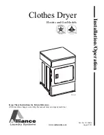 Предварительный просмотр 1 страницы Alliance Laundry Systems DRY684C Installation & Operation Manual