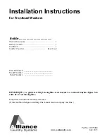 Preview for 1 page of Alliance Laundry Systems Frontload Washers Installation Instructions Manual