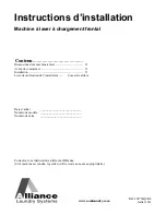 Preview for 11 page of Alliance Laundry Systems Frontload Washers Installation Instructions Manual