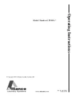 Preview for 1 page of Alliance Laundry Systems LTS80A Series Operating Instructions Manual