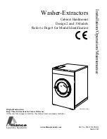 Alliance Laundry Systems UCN020GNF Installation & Operation Manual preview