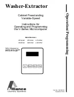 Preview for 1 page of Alliance Laundry Systems UF18PNV Operation/Programming Manual