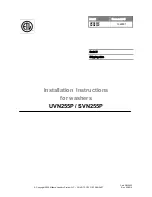 Alliance Laundry Systems UVN255P Installation Instructions Manual preview