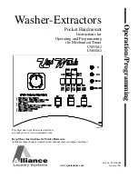 Alliance Laundry Systems UW35M2 Operation/Programming Manual preview