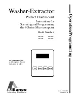 Preview for 1 page of Alliance Laundry Systems UW35S2 Operating And Programming Manual