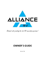 Предварительный просмотр 1 страницы Alliance RV Paradigm Owner'S Manual