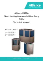 ALLIANCE ALLWH200R410 Technical Manual предпросмотр