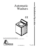 ALLIANCE Automaatic washer Installation & Operation Manual preview