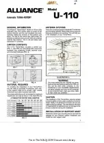 ALLIANCE TENNA-ROTOR U-110 Manual preview