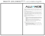 ALLIANCE VL1500D Quick Start Manual предпросмотр