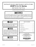 Allied Air 4SHP13 series Installation Instructions Manual preview