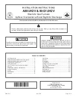 Preview for 1 page of Allied Air 80G1UH2V Installation Instructions Manual