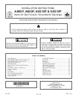 Preview for 1 page of Allied Air 92G1DF Installation Instructions Manual