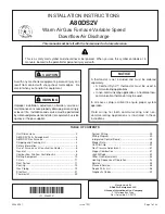 Allied Air A80DS2V Installation Instructions Manual preview