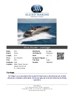 Allied Marine Riva Rivale - Vantage Owner'S Manual preview